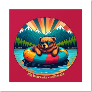 Big Bear Lake, California Animals Wearing Sunglasses Kids & Adults Posters and Art